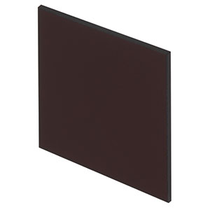 FGL645S - 2in Square RG645 Colored Glass Filter, 645 nm Longpass