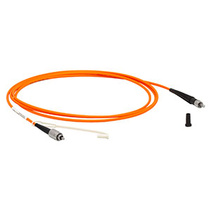 M142L02 - Ø400 µm, 0.22 NA, FC/PC-SMA Solarization-Resistant MM Fiber Patch Cable, 2 m Long