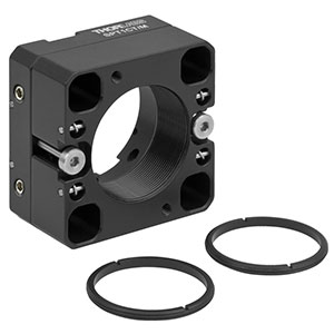 SPT1CT/M - XYスリッププレートポジショナ、厚型、±1 mm粗調整、SM1RR 2個付属、30 mmケージ対応(ミリ規格)