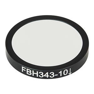 FBH343-10 - Hard-Coated Bandpass Filter, Ø25 mm, CWL = 343 nm, FWHM = 10 nm