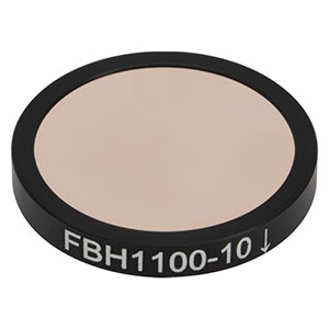 FBH1100-10 - Hard-Coated Bandpass Filter, Ø25 mm, CWL = 1100 nm, FWHM = 10 nm
