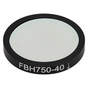 FBH750-40 - Hard-Coated Bandpass Filter, Ø25 mm, CWL = 750 nm, FWHM = 40 nm