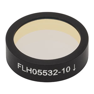 FLH05532-10 - Hard-Coated Bandpass Filter, Ø12.5 mm, CWL = 532 nm, FWHM = 10 nm