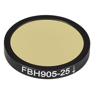 FBH905-25 - Hard-Coated Bandpass Filter, Ø25 mm, CWL = 905 nm, FWHM = 25 nm