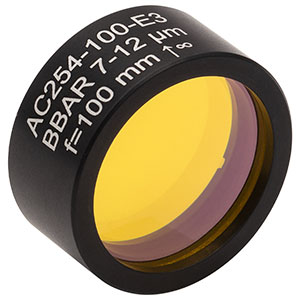 AC254-100-E3 - ZnSe-ZnS Air-Spaced Achromatic Doublet, ARC: 7-12 µm, f = 100 mm