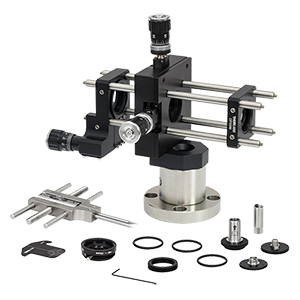 KT120/M - 自由空間ファイバ入射システム、光学素子は別売り (ミリ規格)