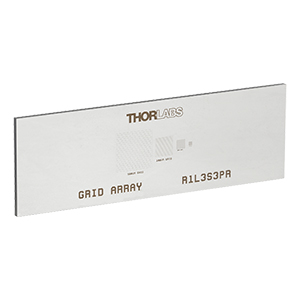R1L3S3PR - グリッド型歪みポジターゲット、反射型、76.2 mm x 25.4 mm、グリッド間隔10、50、100、500 µm