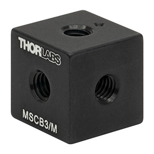 MSCB3/M - 12.7 mmコンストラクションキューブ、 M4 x 0.7タップ穴付き (ミリ規格)