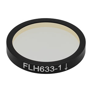 FLH633-1 - Hard-Coated Bandpass Filter, Ø25 mm, CWL = 632.8 nm, FWHM = 1 nm