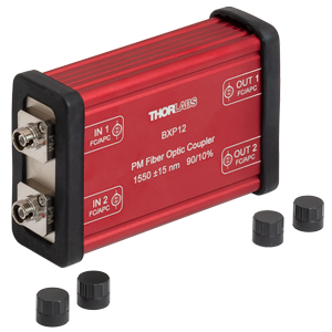 BXP12 - 2x2 Boxed PM Fiber Coupler, 1550 ± 15 nm, 90:10 Split, ≥20 dB PER, FC/APC Bulkheads
