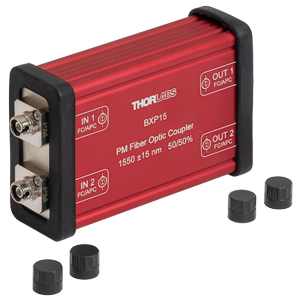 BXP15 - 2x2 Boxed PM Fiber Coupler, 1550 ± 15 nm, 50:50 Split, ≥20 dB PER, FC/APC Bulkheads