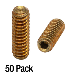 SS4B038 #4-40真鍮製止めネジ、長さ3/8インチ、50個入り(インチ規格)