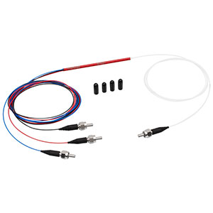MP3LS1 - 3x1マルチモードファイバーコンバイナ、コンパクトパッケージ、Ø200 µm出力ファイバ、SMA905