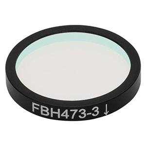 FBH473-3 - Hard-Coated Bandpass Filter, Ø25 mm, CWL = 473 nm, FWHM = 3 nm