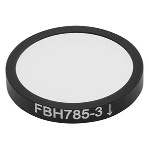 FBH785-3 - Hard-Coated Bandpass Filter, Ø25 mm, CWL = 785 nm, FWHM = 3 nm