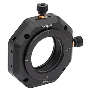 CXY2A - XY移動マウント、Ø50 mm～Ø50.8 mm(Ø2インチ)光学素子用60 mmケージシステムレンズマウント