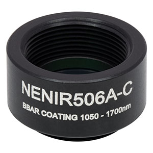NENIR506A-C - Ø12.7 mm AR-Coated Absorptive Neutral Density Filter, SM05-Threaded Mount, 1050 - 1700 nm, OD: 0.6