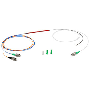 DC1300LE2FA - 2x1 Double-Clad Fiber Coupler, High Extraction, 1260 - 1600 nm