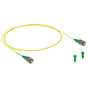 P3-S405Y-FC-1 - Single Mode Patch Cable with Pure Silica Core Fiber, 400 - 680 nm, FC/APC, Ø900 µm Jacket, 1 m Long