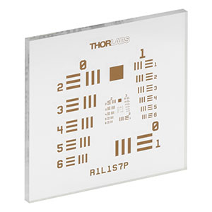 R1L1S7P - USAF 1951ポジテストターゲット、グループ0～7、25.4 mm x 25.4 mm