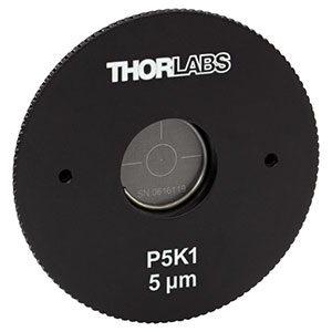 P5K1 - SM1-Threaded, Ø1.20in (30.5 mm) Mounted Pinhole, 5 ± 1 μm Pinhole Diameter, Stainless Steel