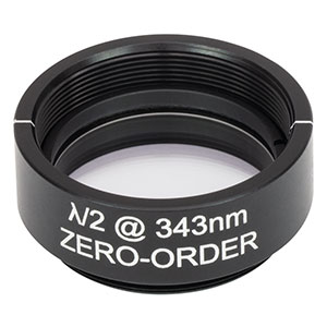 WPH10M-343 - Ø1in Zero-Order Half-Wave Plate, SM1-Threaded Mount, 343 nm