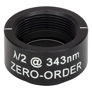 WPHSM05-343 - Ø1/2in Zero-Order Half-Wave Plate, SM05-Threaded Mount, 343 nm