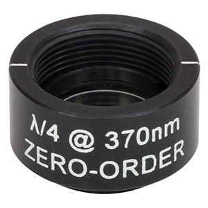 WPQSM05-370 - Ø1/2in Zero-Order Quarter-Wave Plate, SM05-Threaded Mount, 370 nm