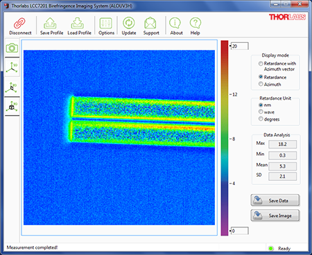 Fiber Birefringence in 2D View