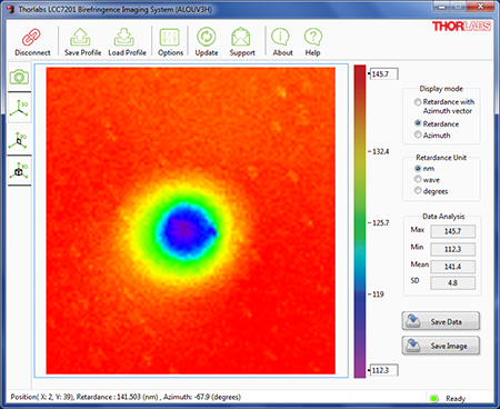 Quartz Quarter-Wave Plate in 2D View