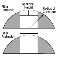 cc6000 fiber height and radius of curvature