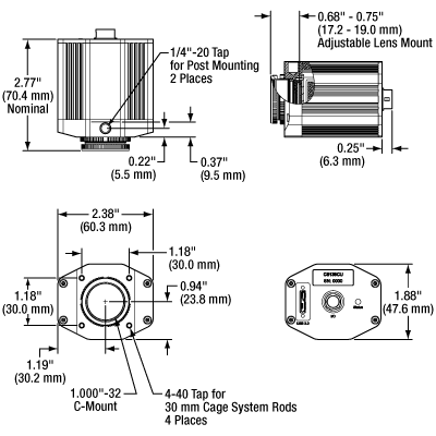 Compact Kiralux Camera Mechanical Drawing