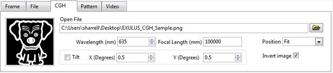 Exulus CGH Software Settings