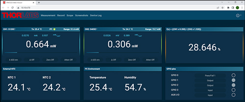 PM5020 Web View