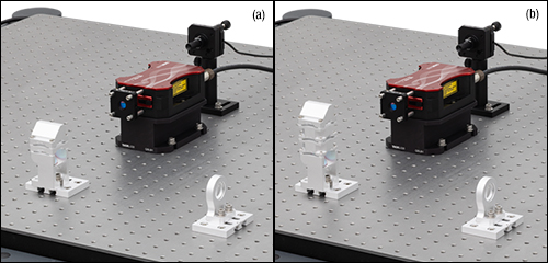 Two-Laser Setup with Periscope for OEM Integration, Aligned to Lower Laser