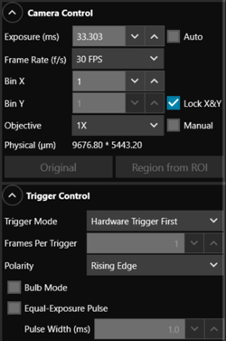 Camera Triggering in ThorImageCAM Software