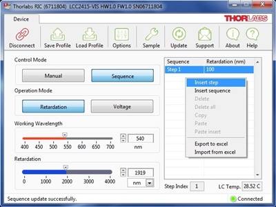 Variable-Wave Retarder Screenshot