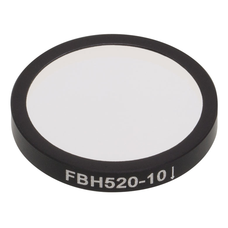 Thorlabs - FBH520-10 Hard-Coated Bandpass Filter, Ø25 mm