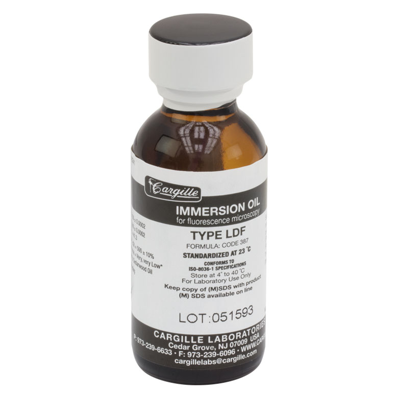 OILCL30 超低自家蛍光油浸オイル、n = 1.518、Cargilleタイプ LDF、 30 mL