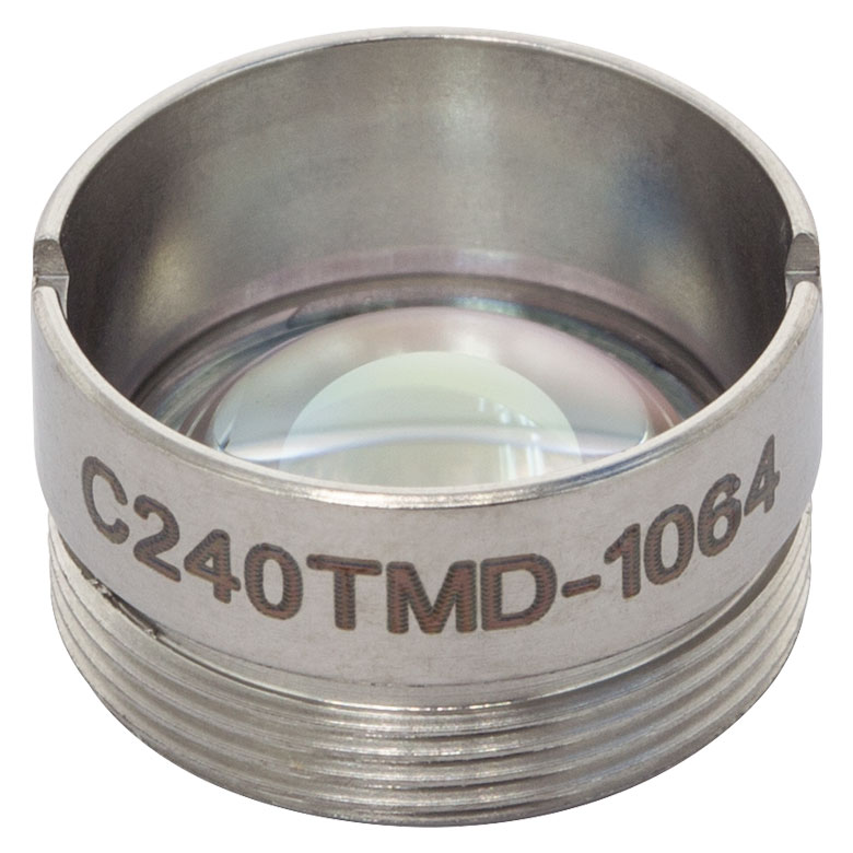 Thorlabs - C240TMD-1064 f = 8.0 mm, NA = 0.50, WD = 3.8 mm, Mounted Aspheric Lens, ARC: 1064 nm Thorlabs - C240TMD-1064 f = 8.0 mm, NA = 0.50, WD = 3.8 mm, Mounted Aspheric Lens, ARC: 1064 nm