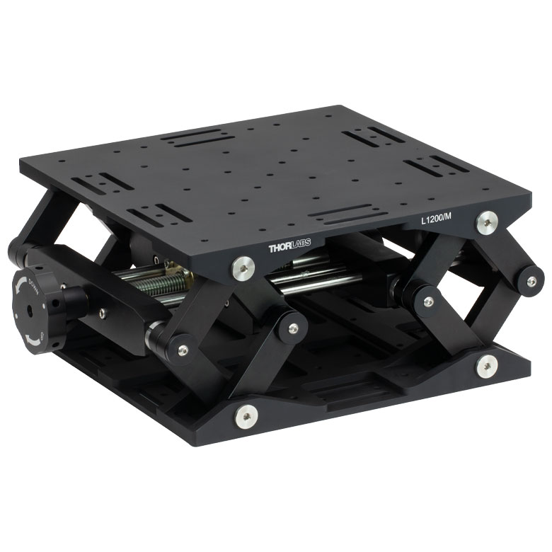 L1200/M ラボジャッキ、取付け面寸法304.8 mm x 304.8 mm、垂直移動