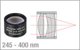 240～400 nmエアスペース型アクロマティック複レンズ