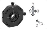 XYZ移動マウント、60 mmケージ＆ポスト取付け可能